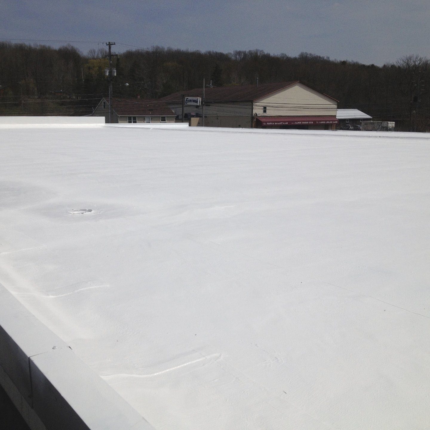 white EPDM rubber roofing